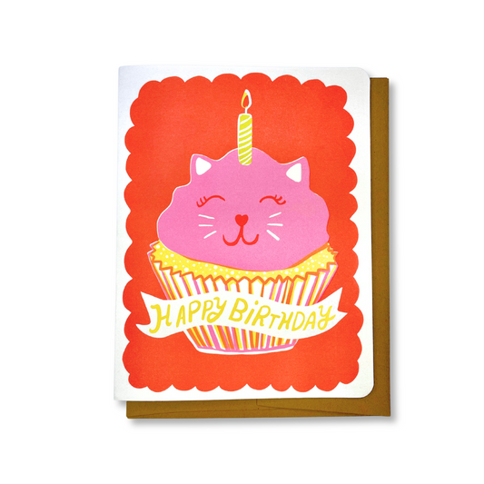 Kitty Cupcake Happy Birthday