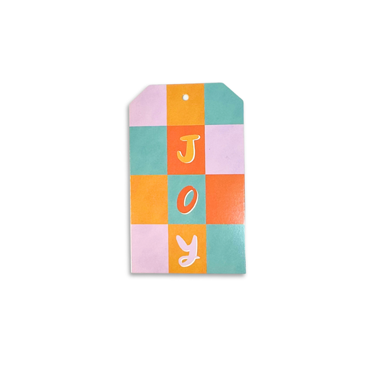 Joy Grid Gift Tags - 10 pack