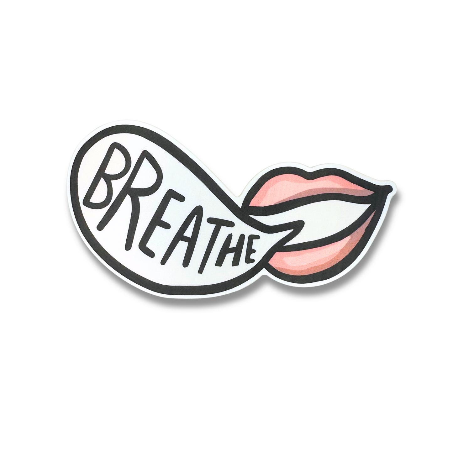 'Breathe' Lips Sticker