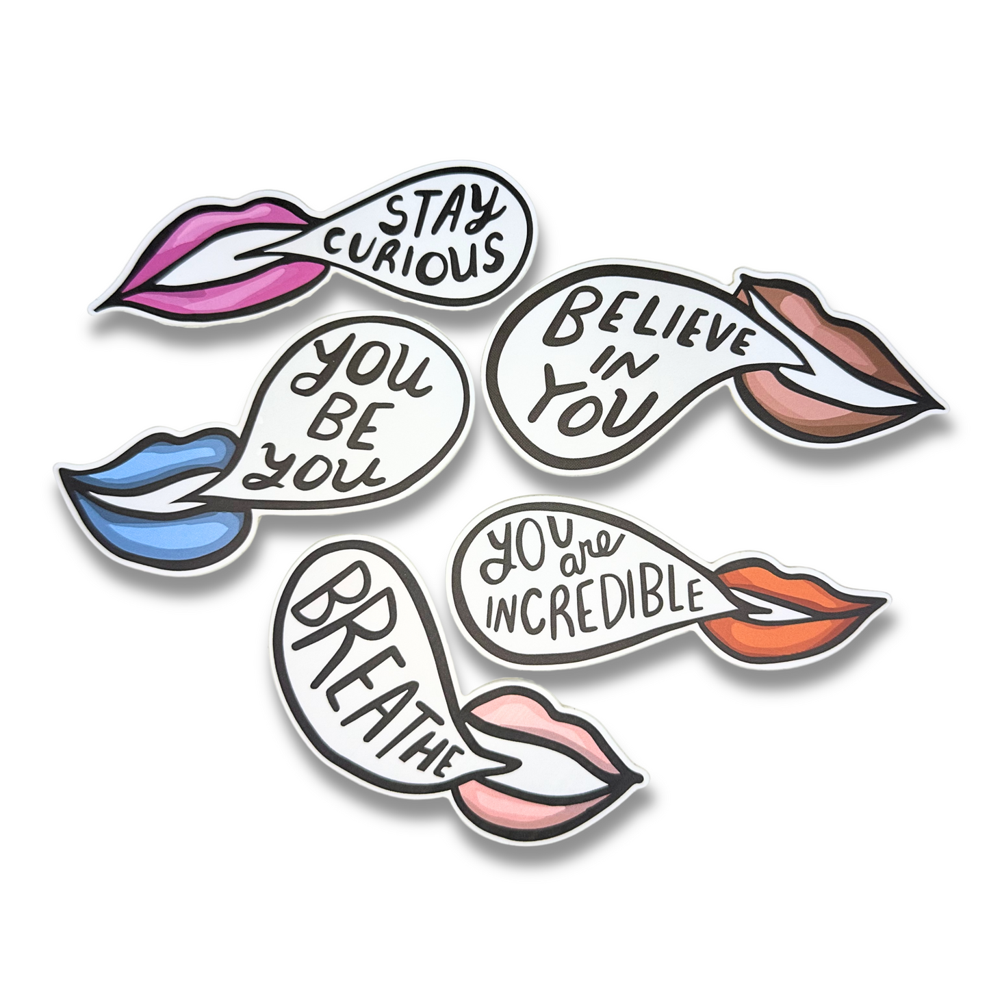 'Breathe' Lips Sticker