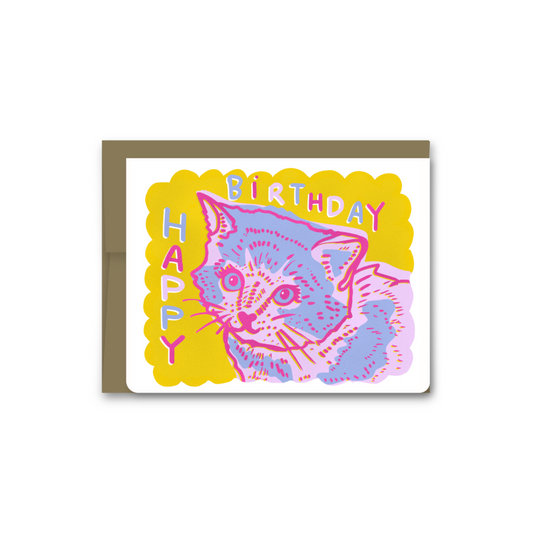 Pink Kitten Happy Birthday