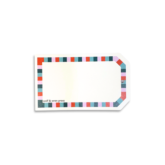 Merry Xmas Grid Gift Tags - 10 pack