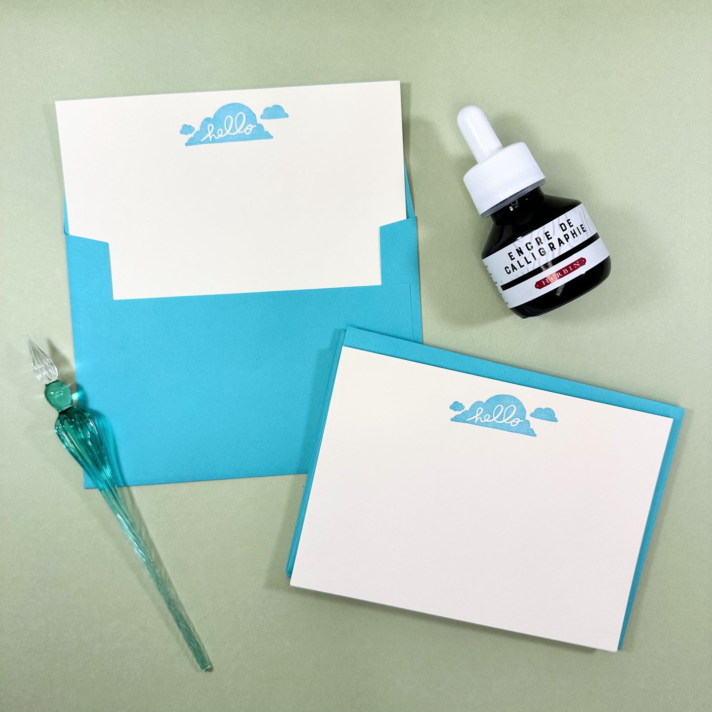 Clouds Hello Flat Stationery