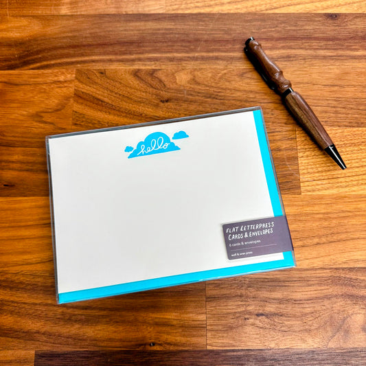 Clouds Hello Flat Stationery