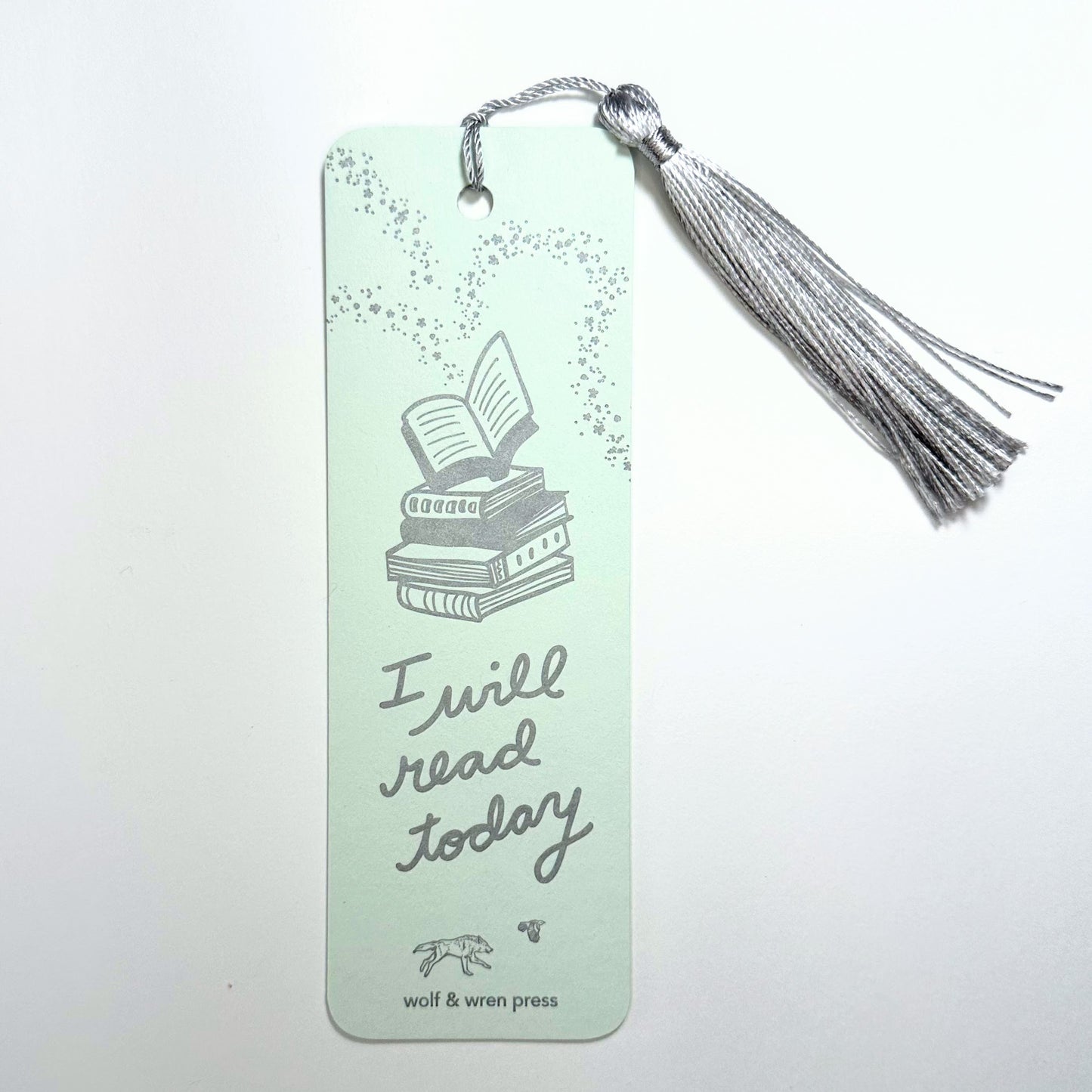 'I Will Read Today' Paper Bookmark