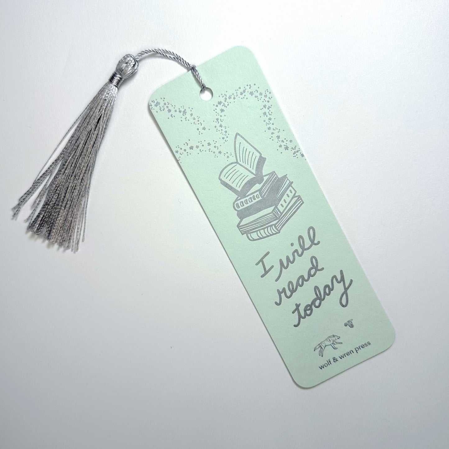 'I Will Read Today' Paper Bookmark