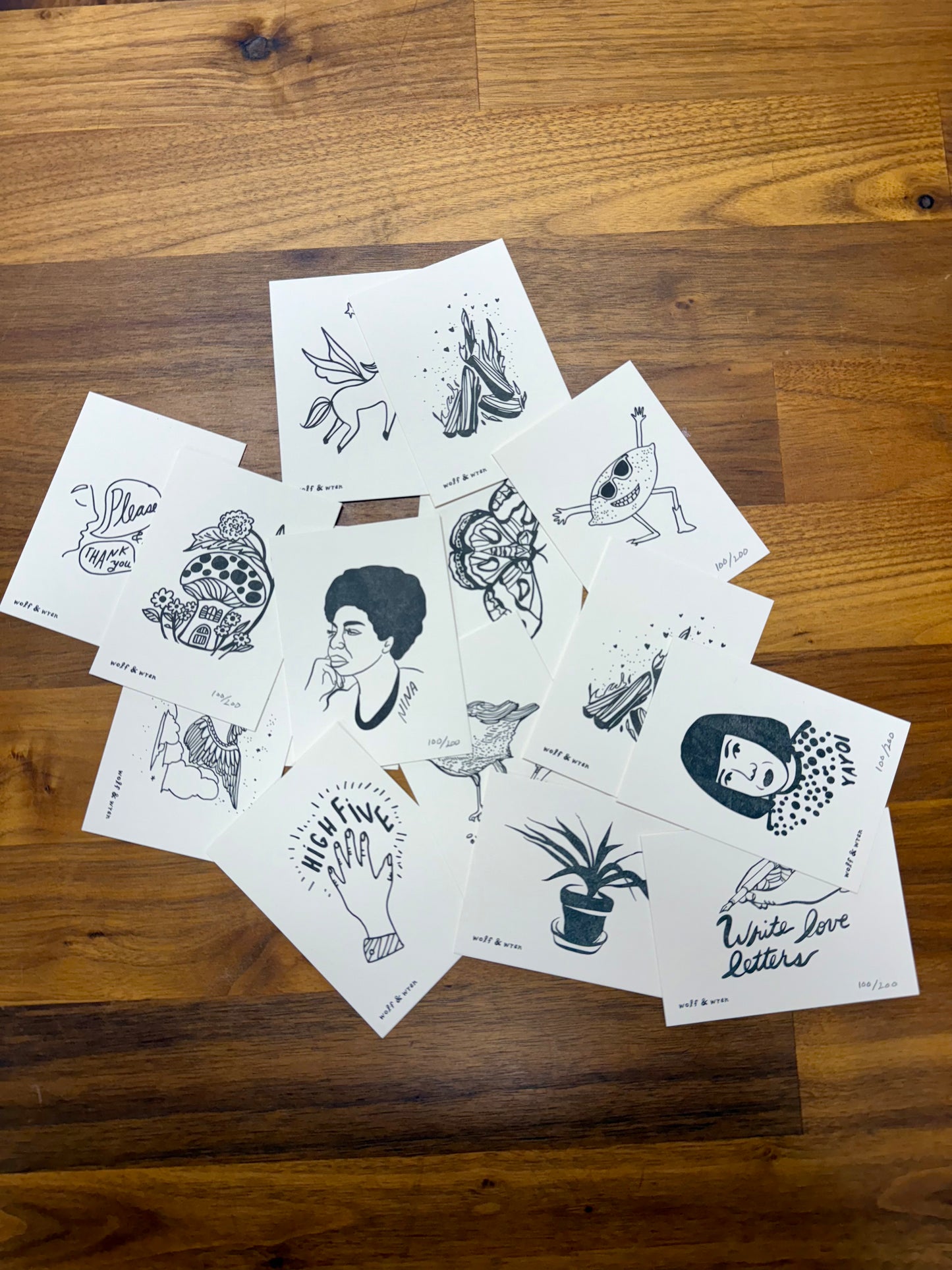 Collectors Pack - 32 Mini Letterpress Prints