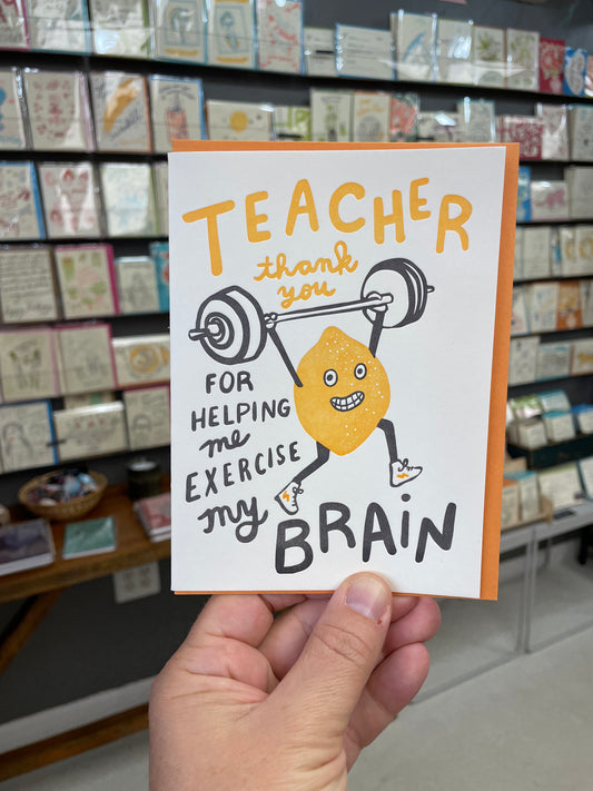 Teacher Thank You Exercise Lemon