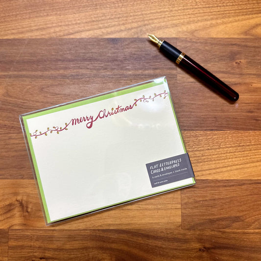 Christmas Lights Flat Stationery