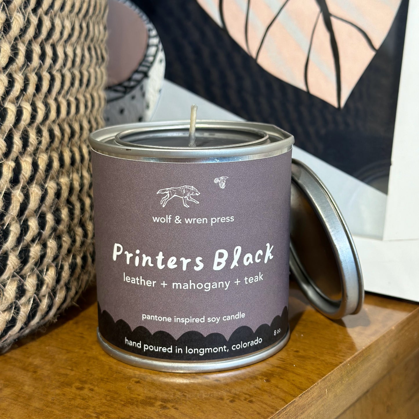 Printers Black Soy Candle