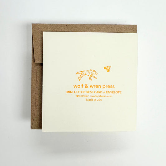 Blank Cat Mini Card