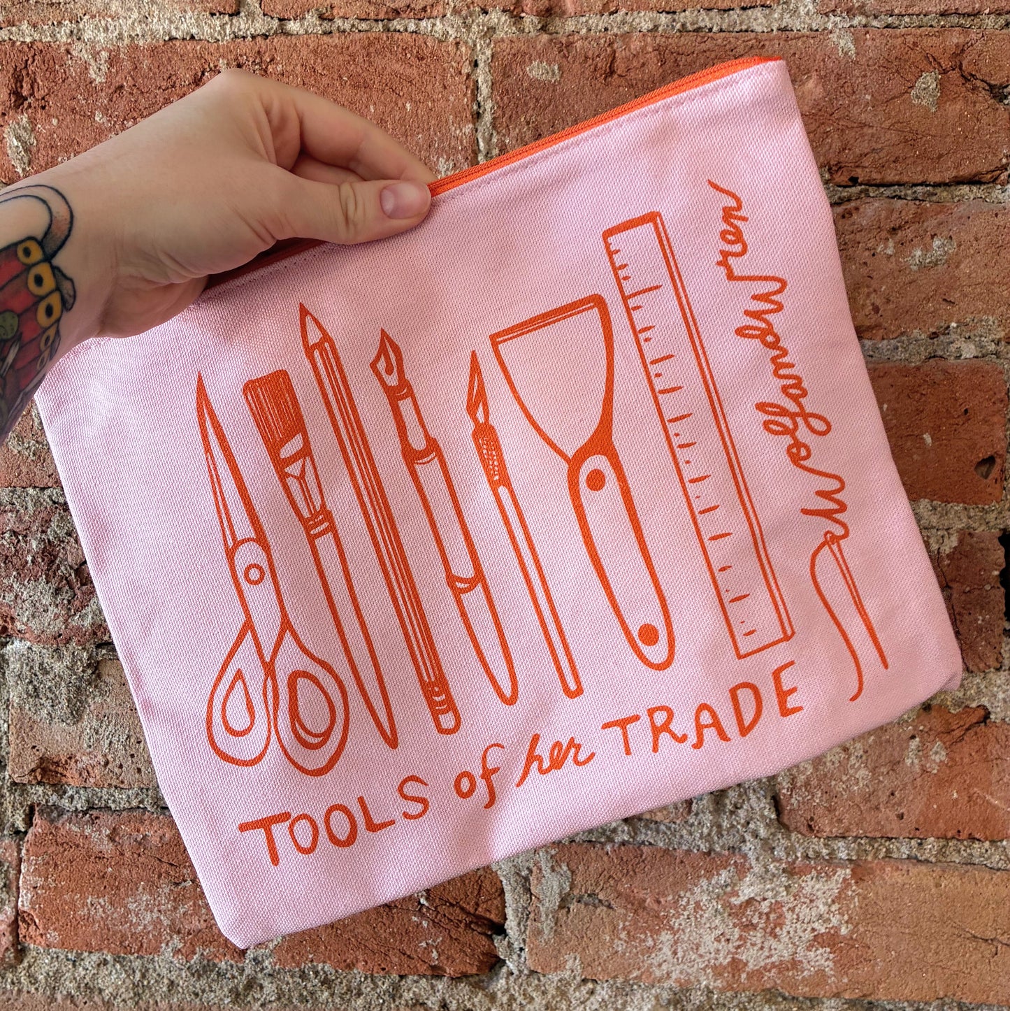 Tools Of Her Trade Large Canvas Pouch
