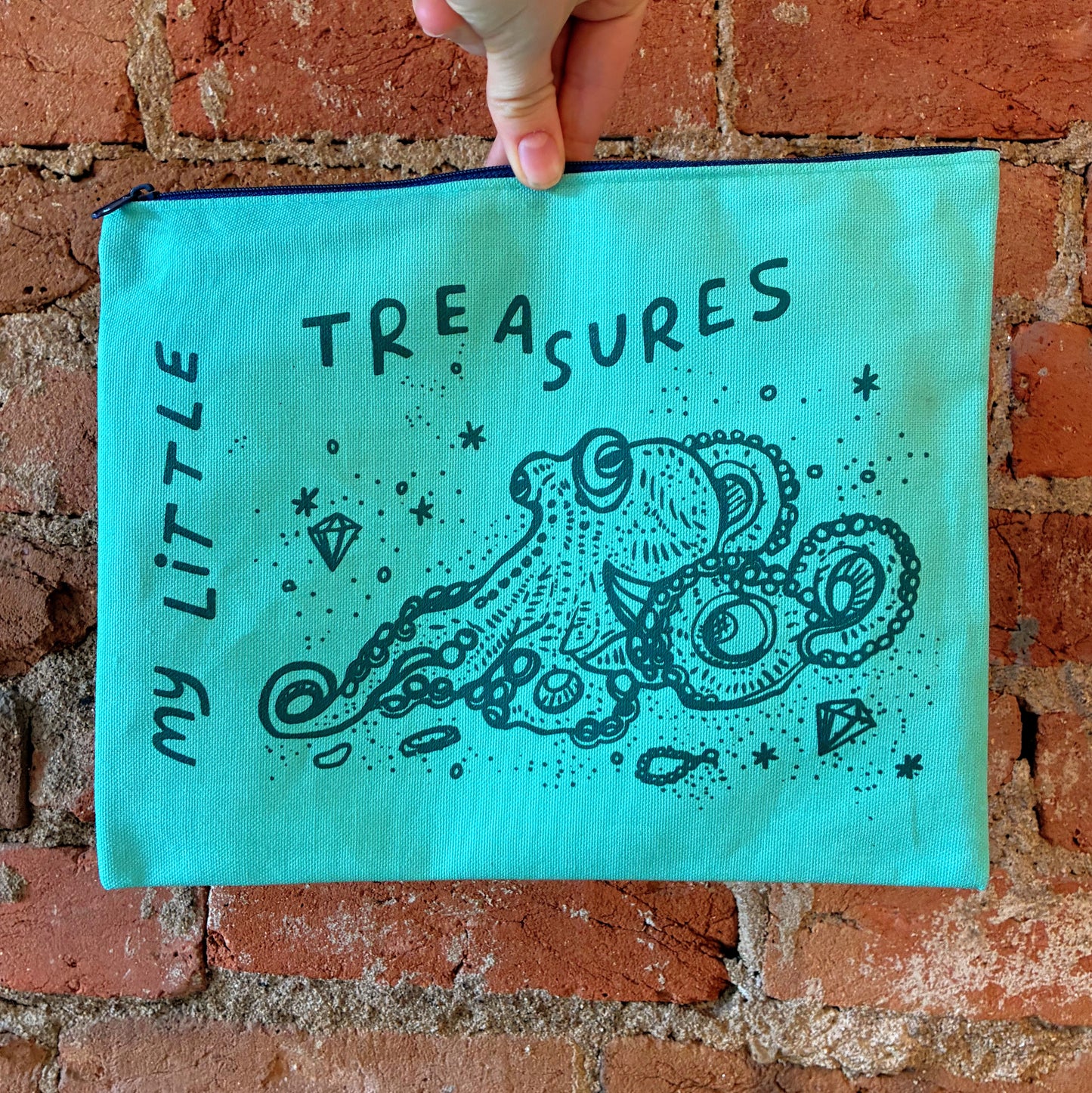 My Little Treasures Large Canvas Pouch