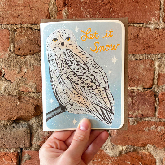 Snowy Owl - Holiday Greeting Card