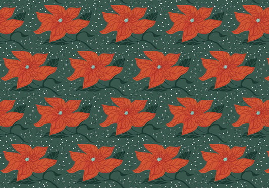 Poinsettia Gift Wrap