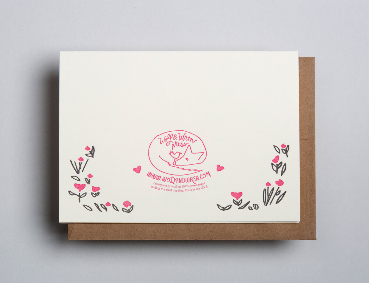 Crazy Kids letterpress card