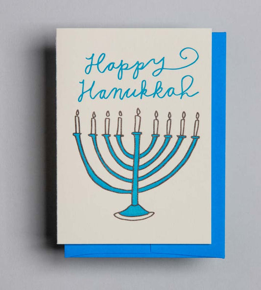 Letterpress card by Wolf and Wren Press- Hanukkah
