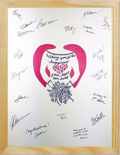 Happiness Heart Wedding Print