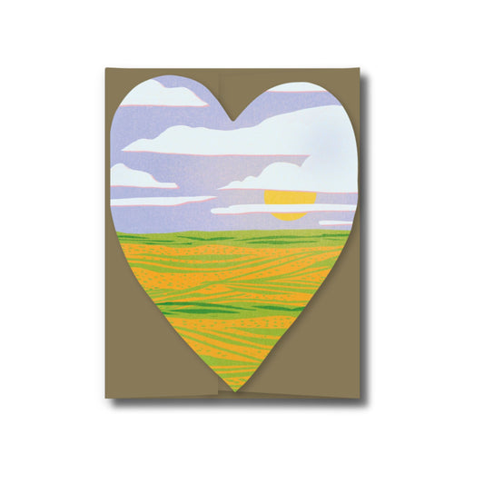 Open Plains Heart Greeting Card