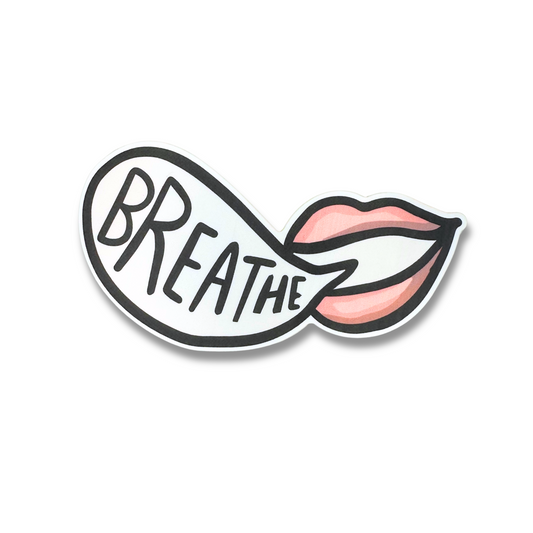 'Breathe' Lips Sticker