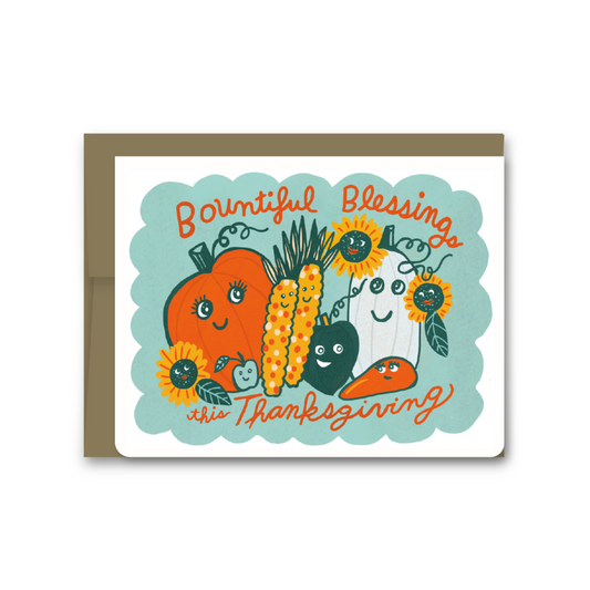 Bountiful Blessings Thanksgiving card
