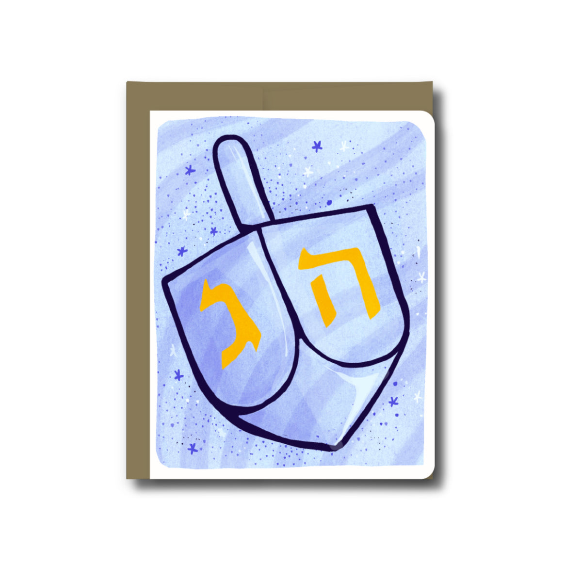 Dreidel Blank Hanukkah Greeting Card