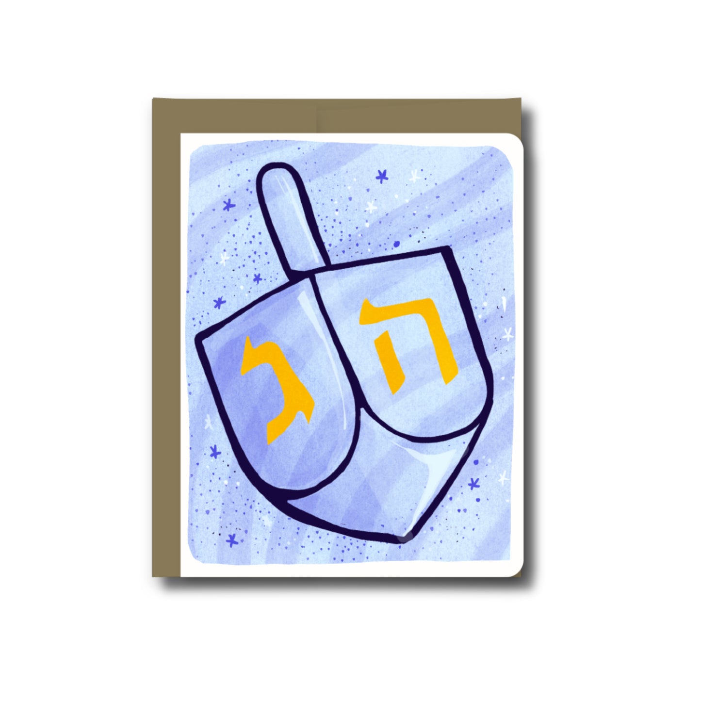 Dreidel Blank Hanukkah Greeting Card
