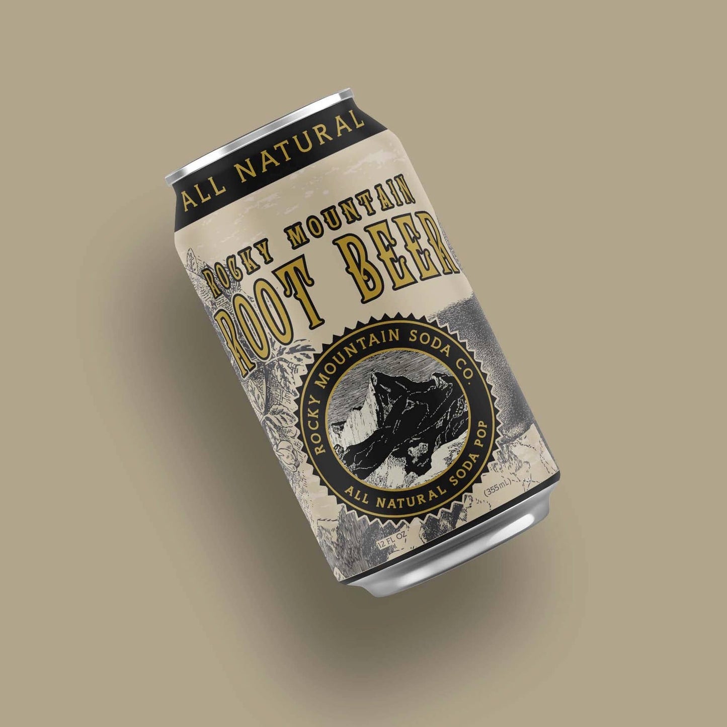 Rocky Mountain Root Beer Soda Pop Cans