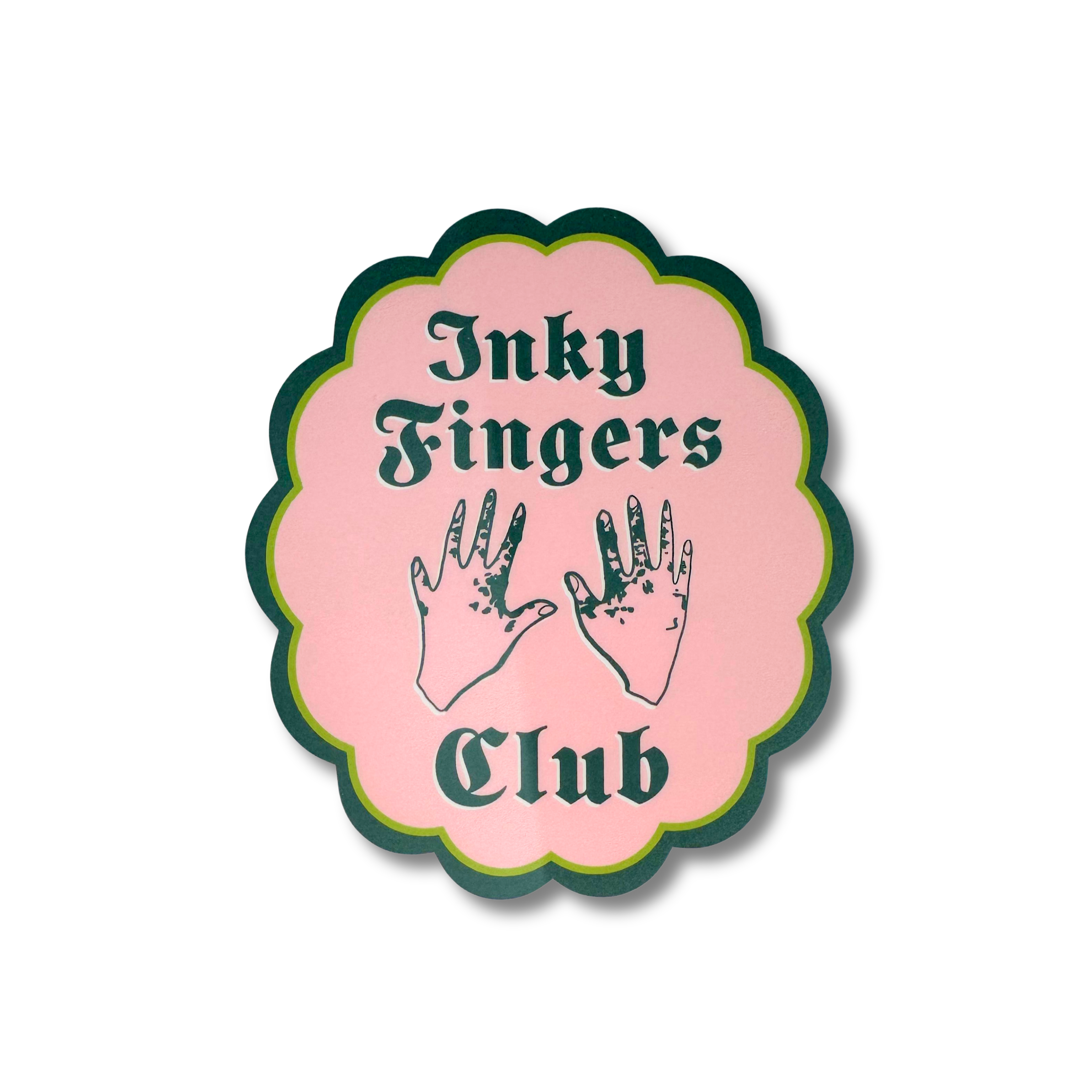'Inky Fingers' Sticker – Wolf & Wren Press