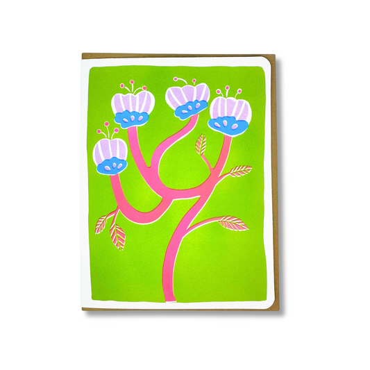 Floral Green Blank