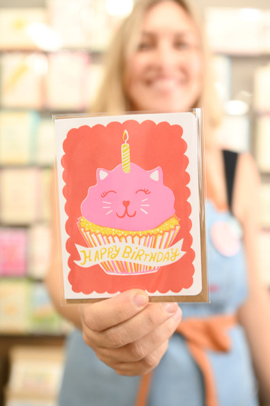 Kitty Cupcake Happy Birthday