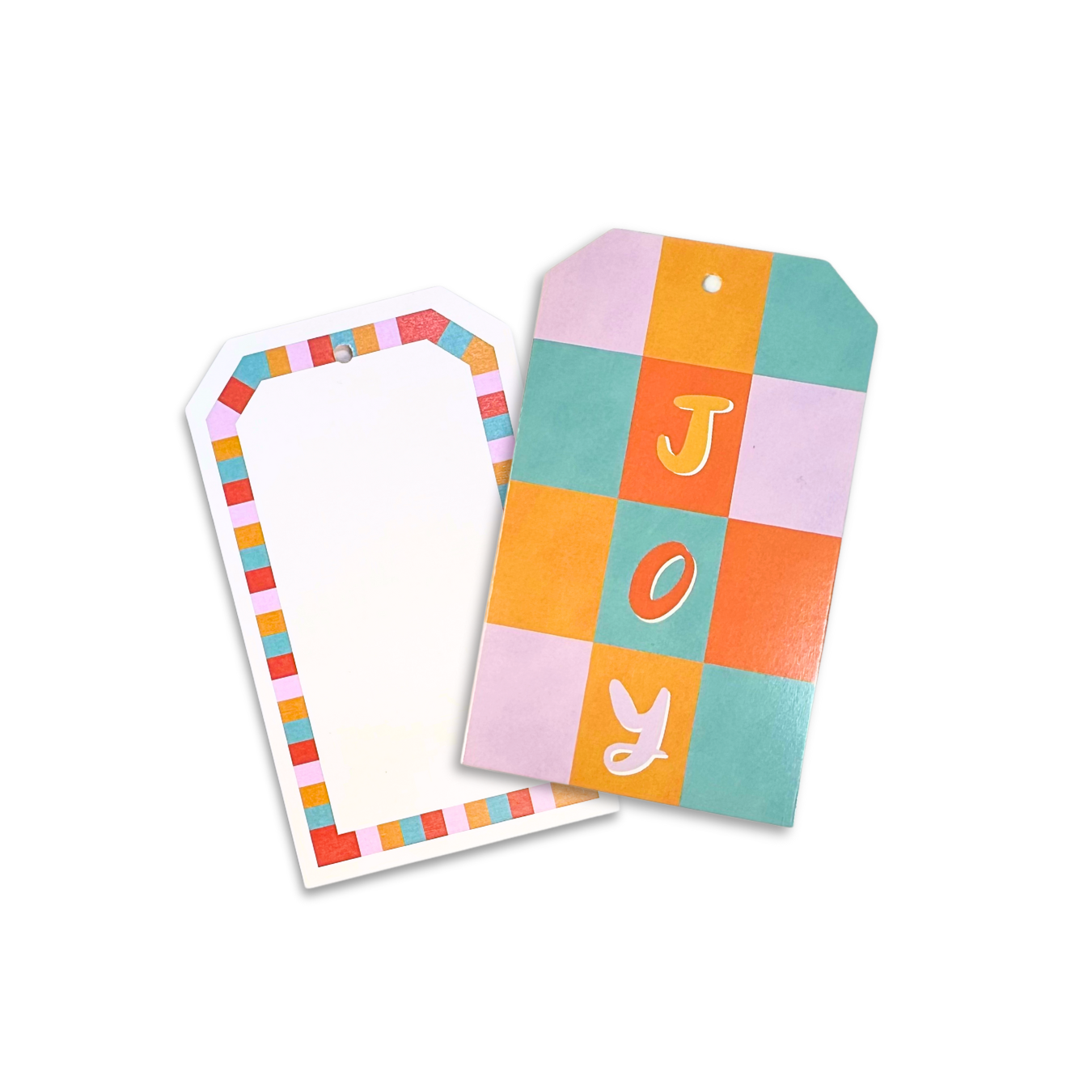 Joy Grid Gift Tags - 10 pack