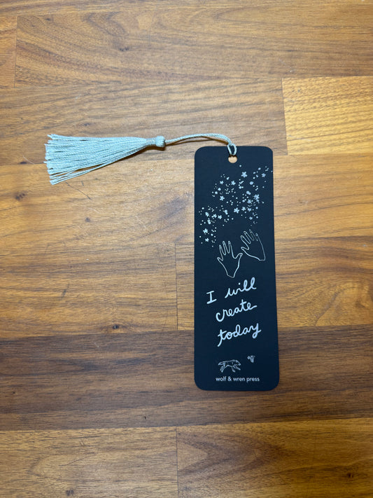 'I Will Create Today' Paper Bookmark