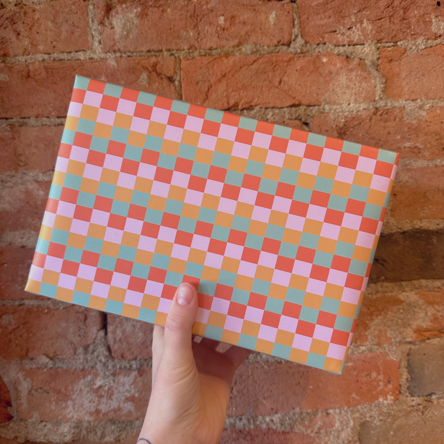 Colorblock Squares Gift Wrap Sheet