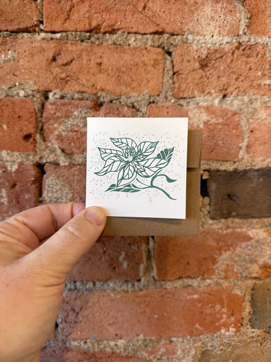 Poinsettia Mini Card