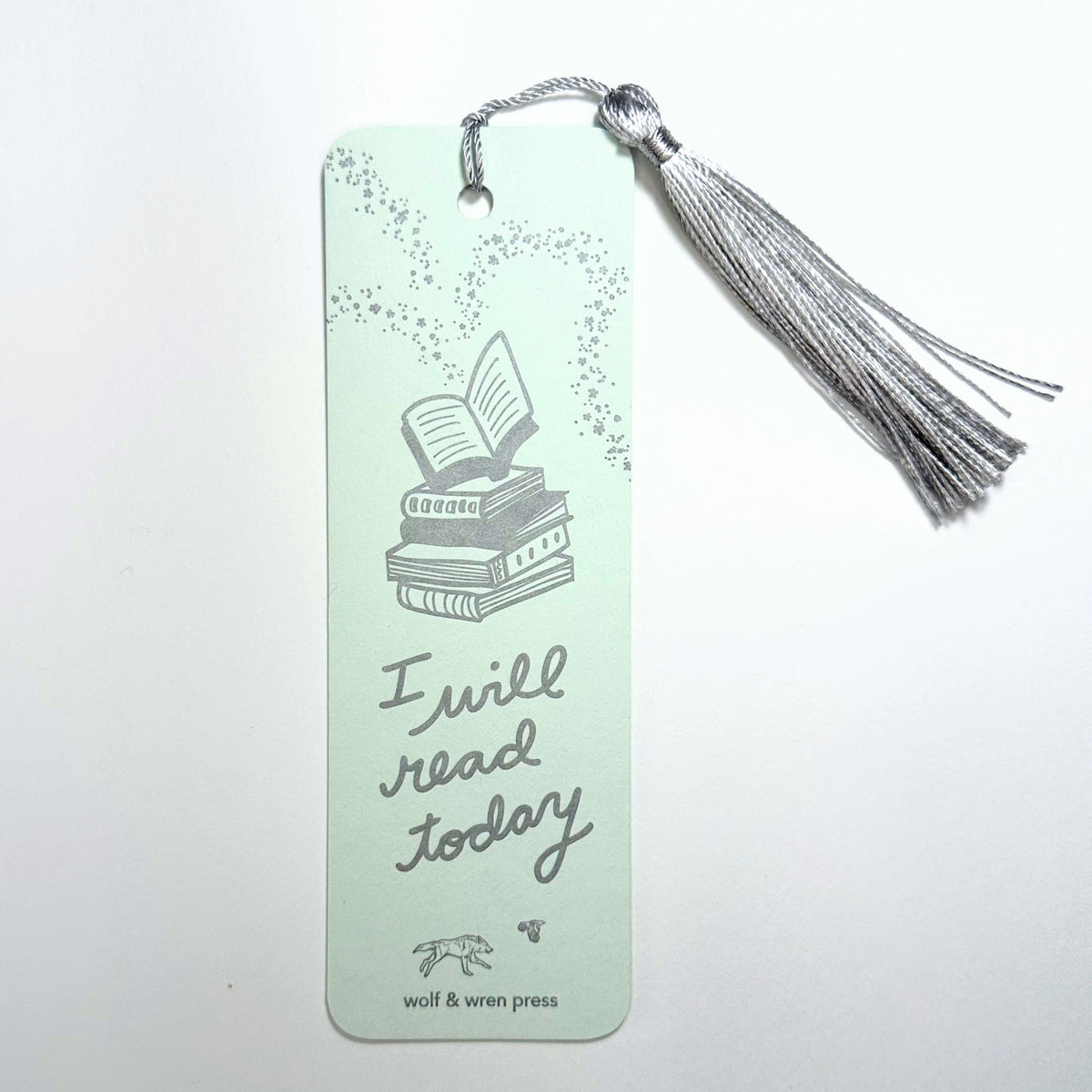 'I Will Read Today' Paper Bookmark