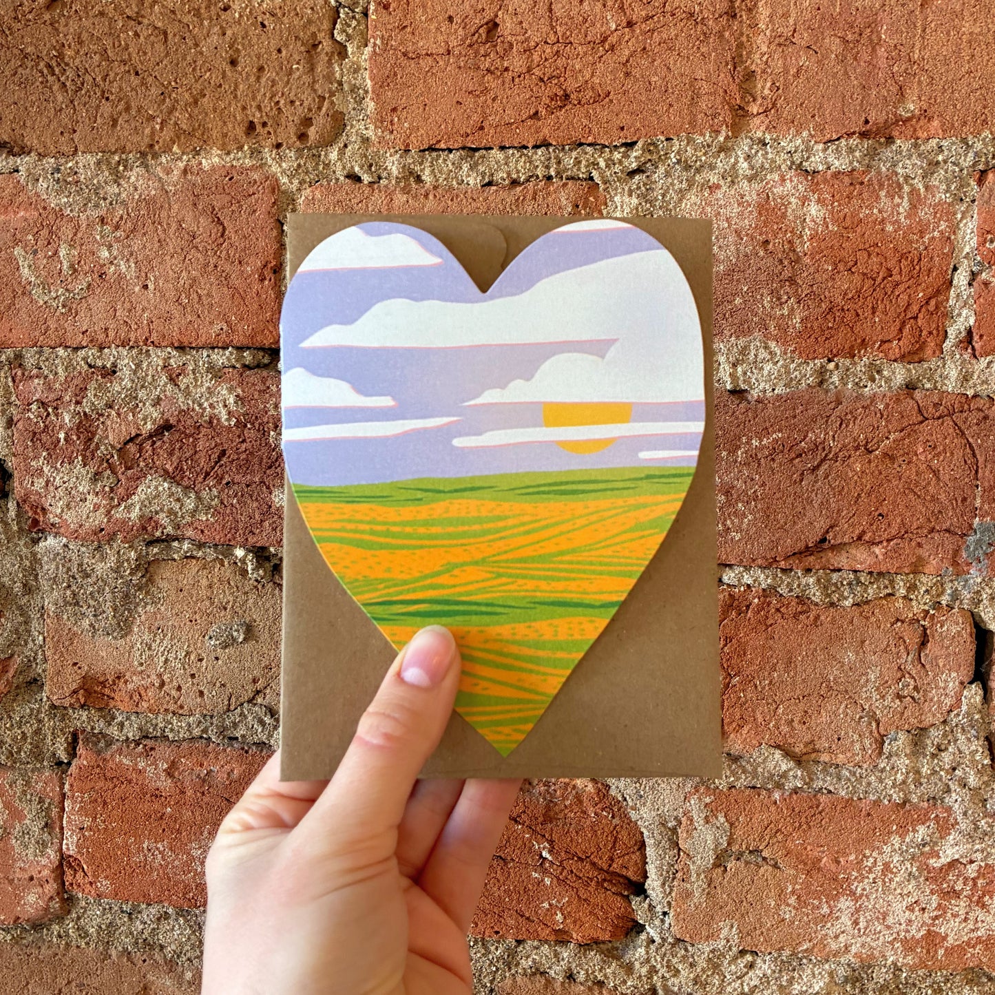 Open Plains Heart Greeting Card