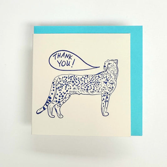 Thank You Cheetah Mini Card
