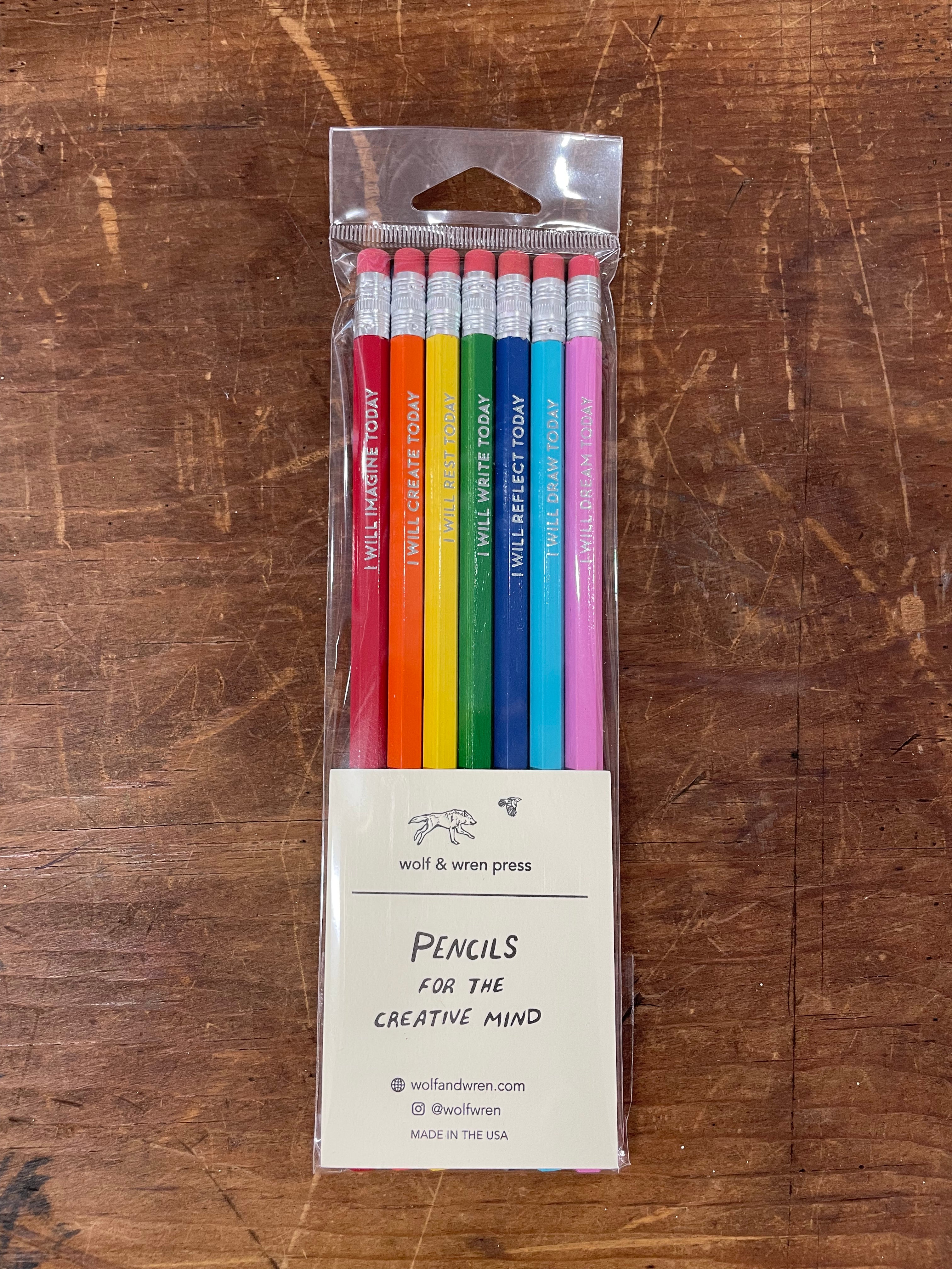 Pencils for the Creative Mind, set of 7 – Wolf & Wren Press