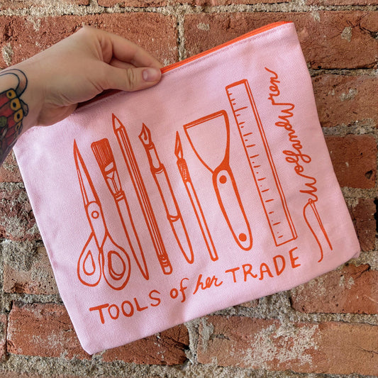 Tools Of Her Trade Large Canvas Pouch
