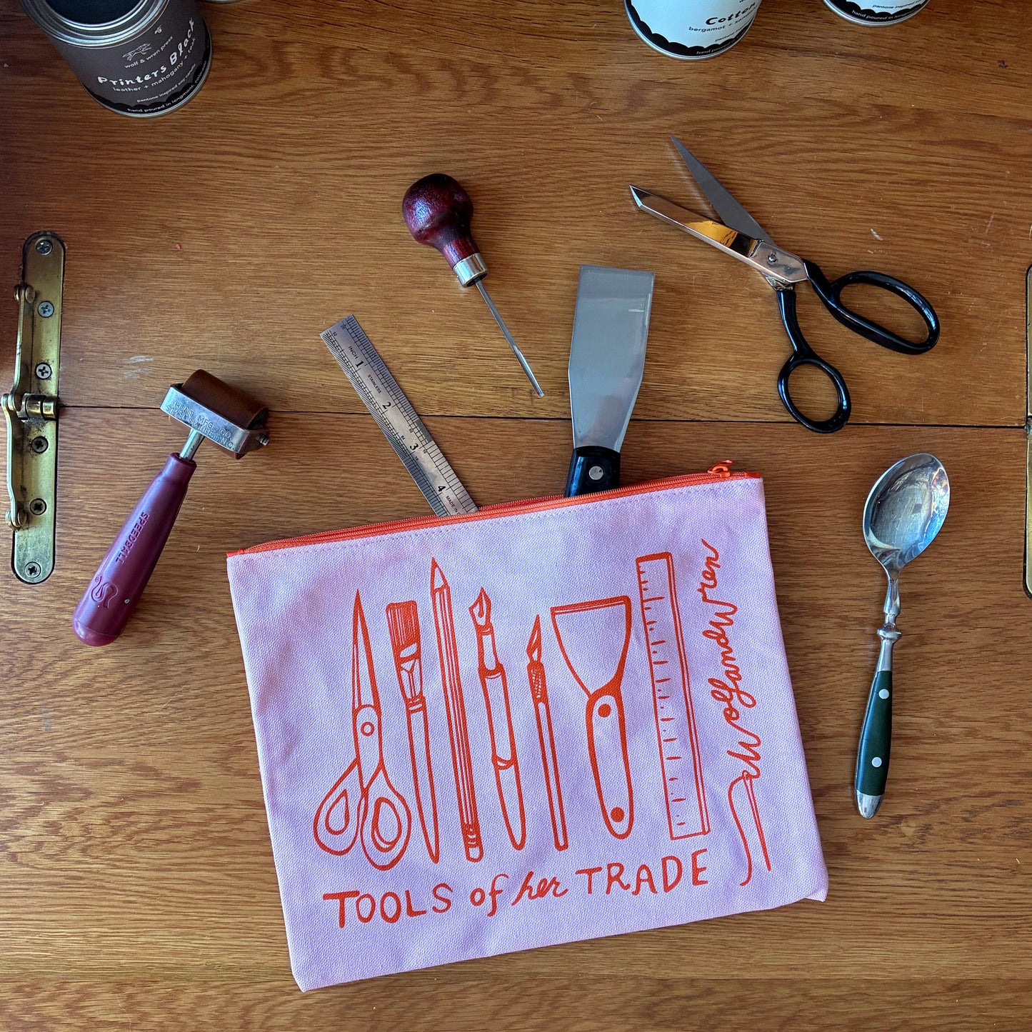 Tools Of Her Trade Large Canvas Pouch