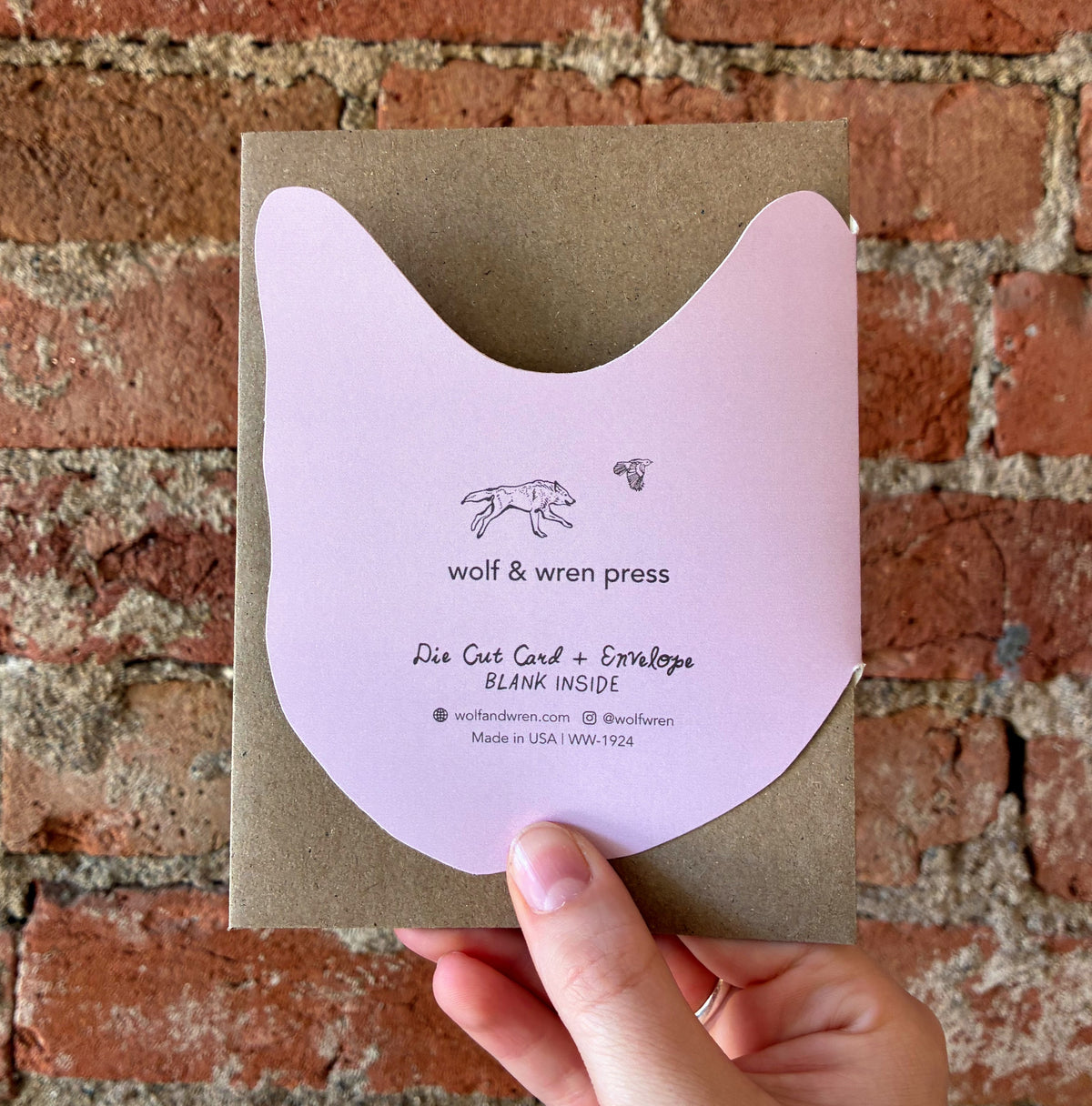Pointy Cat Die Cut Greeting Card