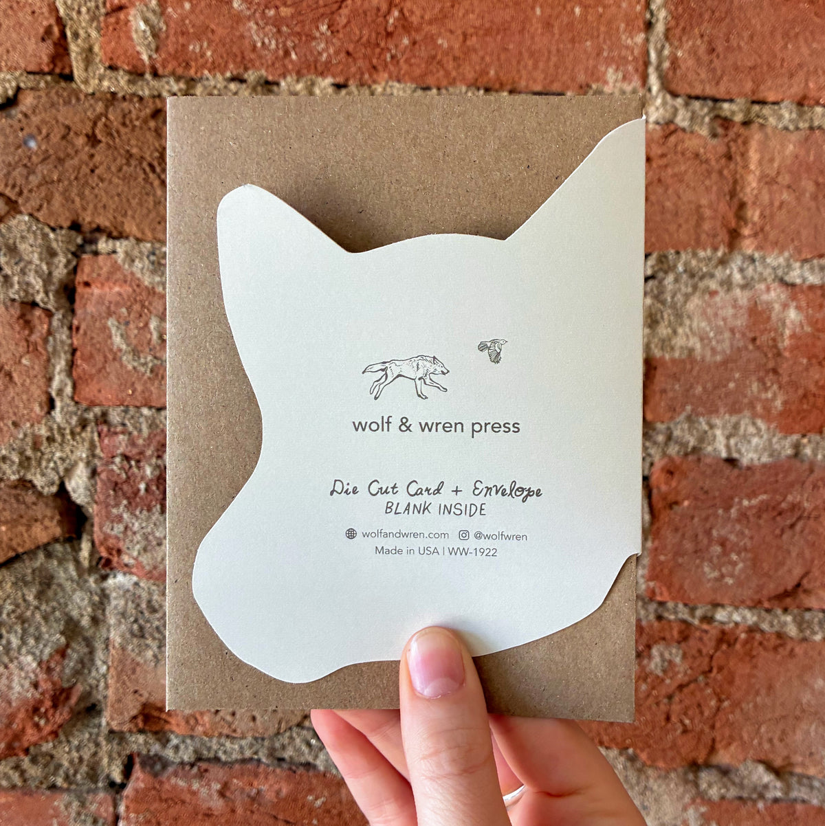 Pointy Ear Dog Die Cut Greeting Card