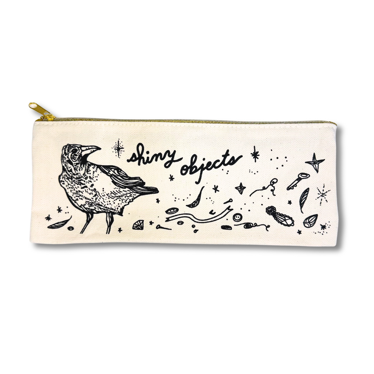 Crow Shiny Objects Pouch