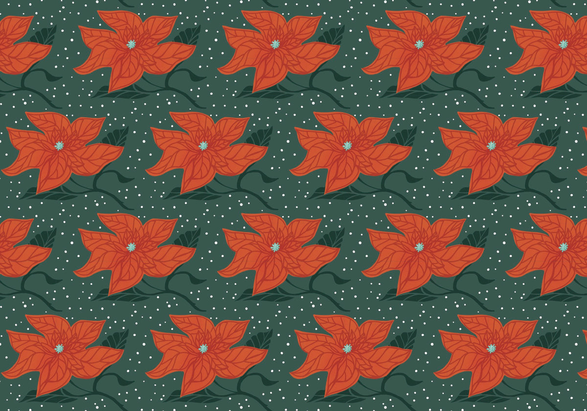 Poinsettia Gift Wrap