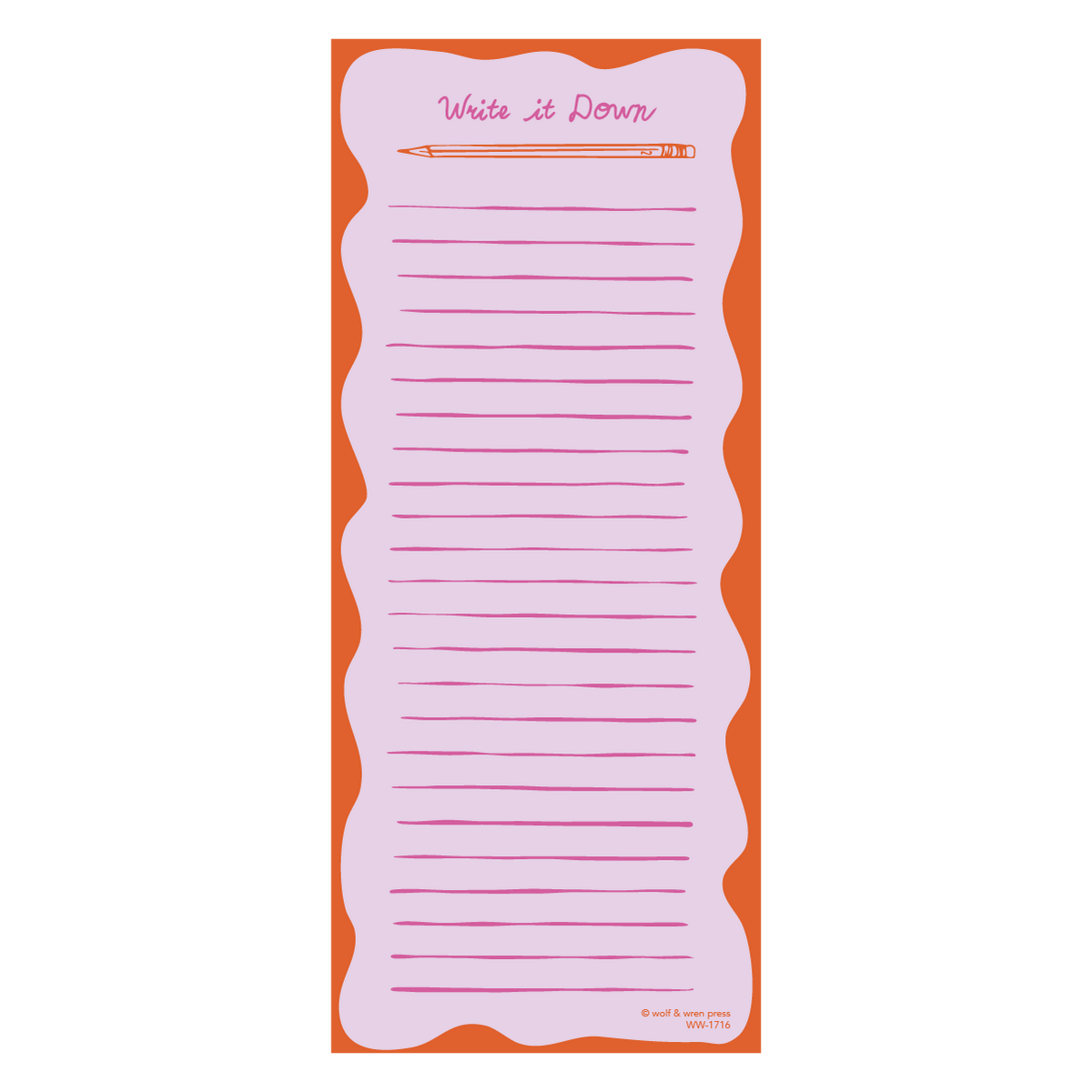 Write It Down List Notepad