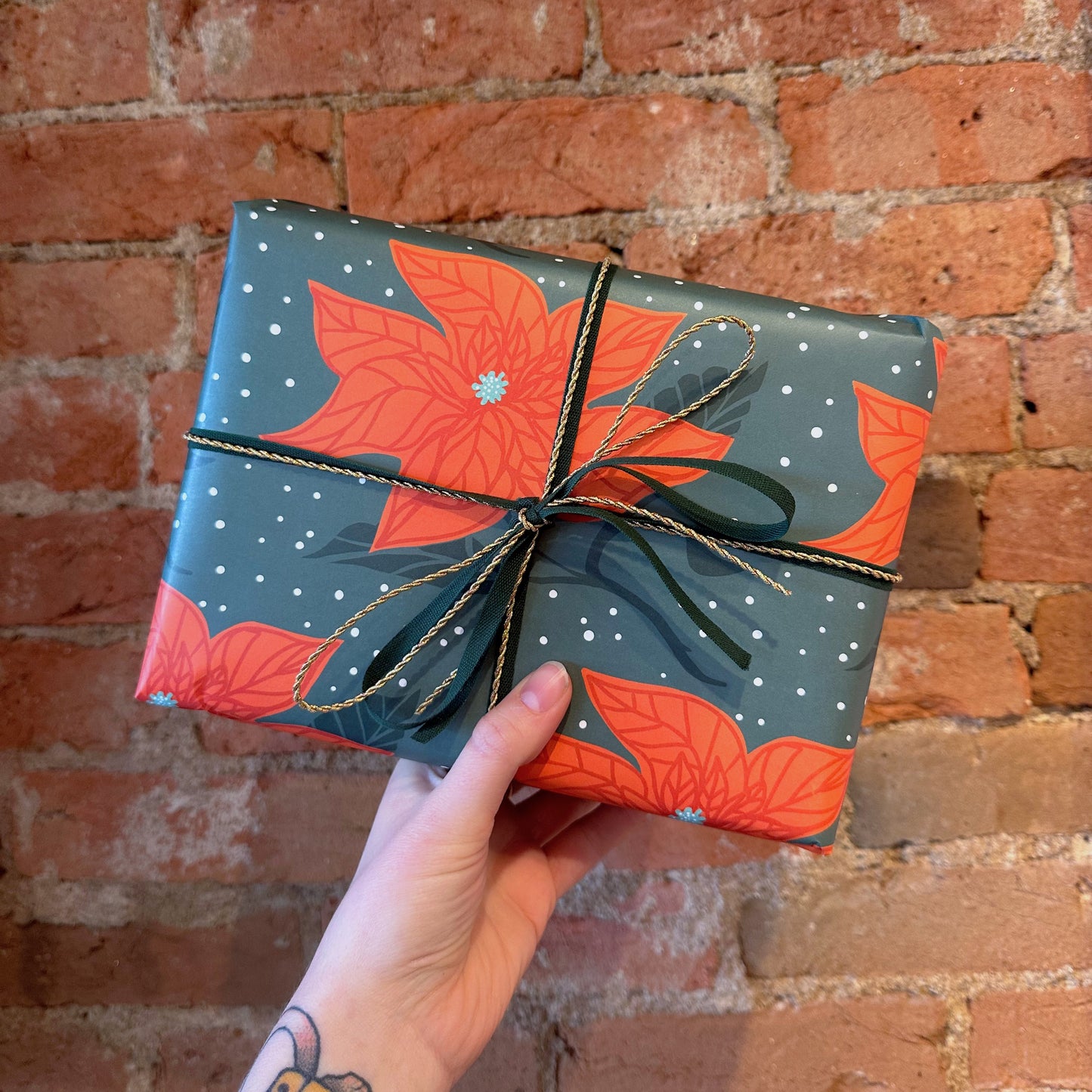 Poinsettia Gift Wrap