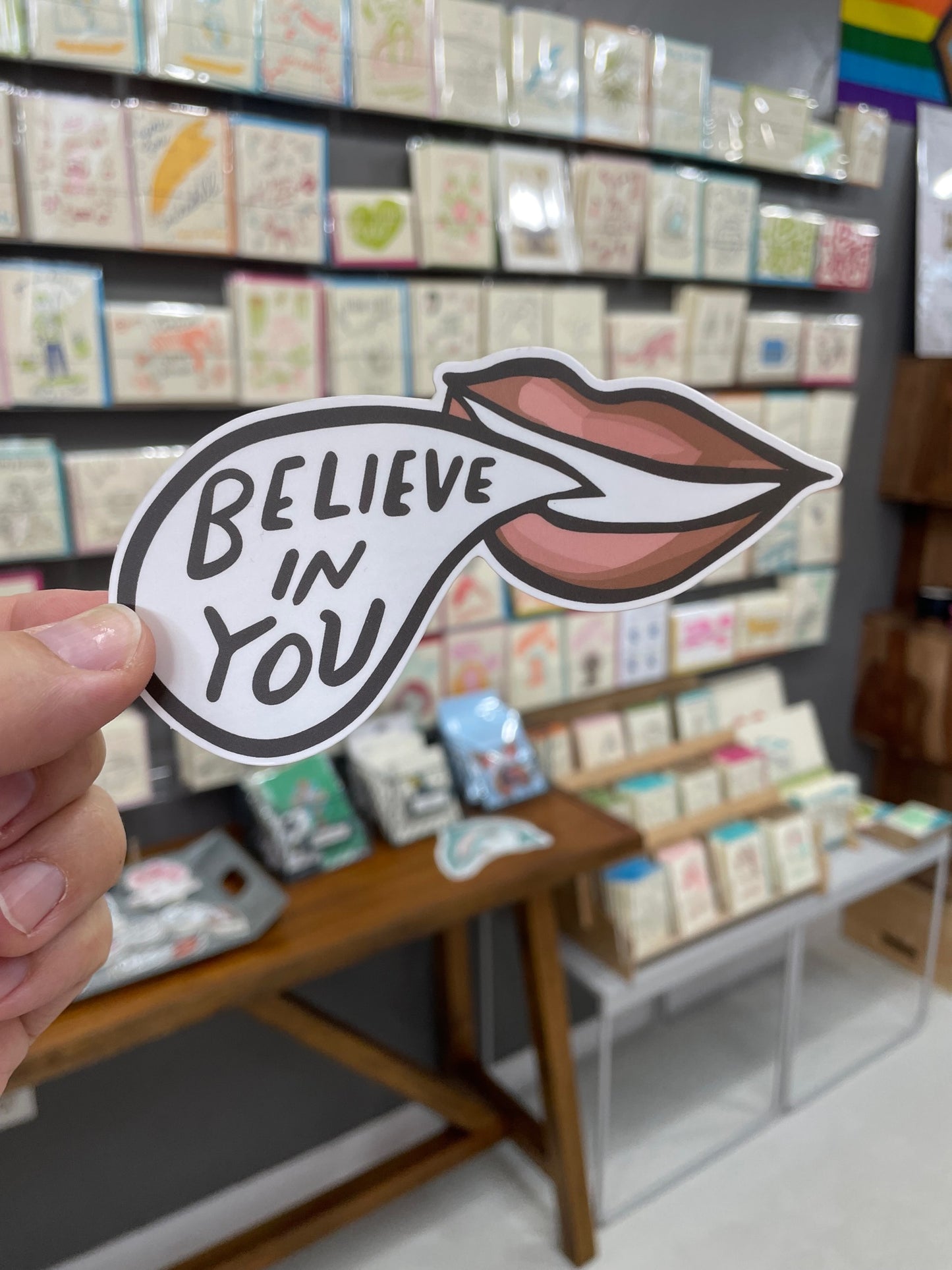 'Believe In You' Lips Sticker