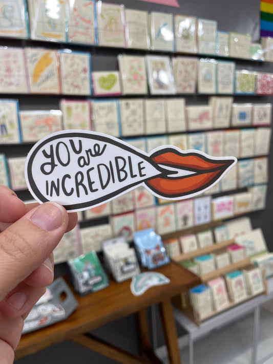 'You Are Incredible' Lips Sticker