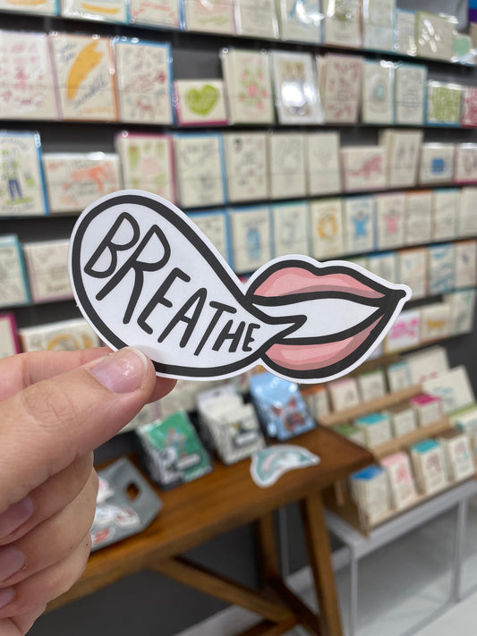 'Breathe' Lips Sticker